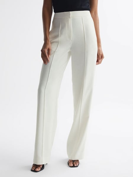 Petite Pull On Trousers in Cream (939185) | £48