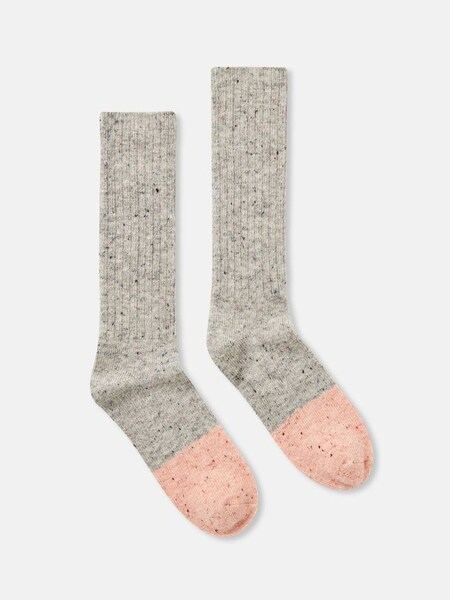 Pink/Grey Wool Blend Socks (944221) | £9.95