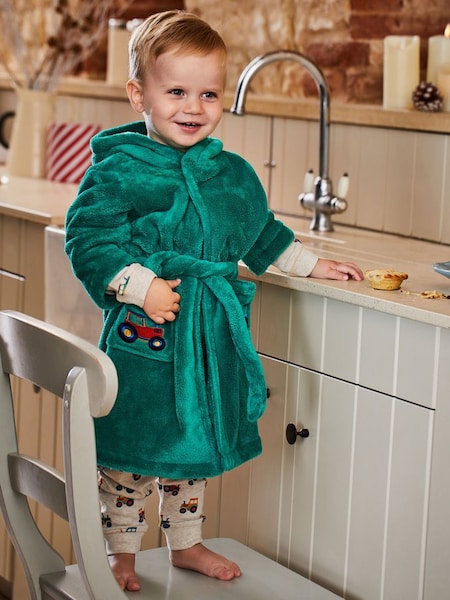 Green Boys' Tractor Dressing Gown (947950) | £24