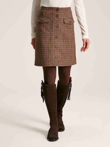 Avery Check Knee Length Tweed Skirt (948097) | £69.95