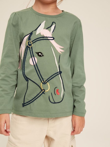 Ava Green Embroidered Horse Top (953977) | £19.95 - £22.95