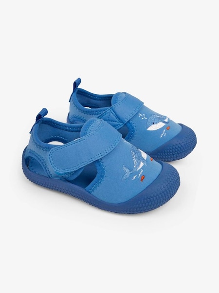 Blue Boys' Whale Embroidered Beach Sandals (954503) | £9