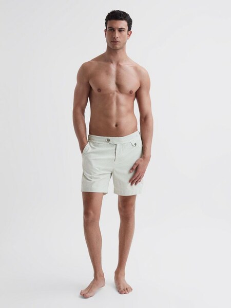 Hemingsworth Seersucker Swim Shorts in Green (958949) | £140