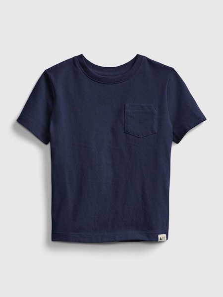 Navy Blue Pocket Short Sleeve Crew Neck T-Shirt (12mths-5yrs) (962448) | £6