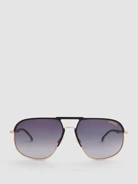 Carrera Eyewear Aviator Sunglasses in Black/Gold (962843) | £149