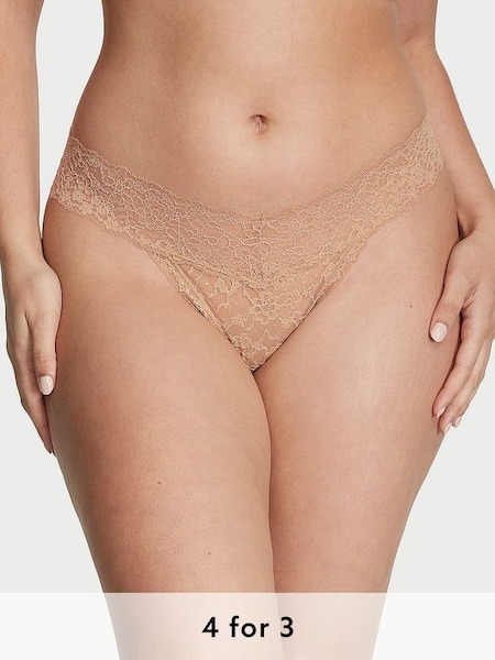 Praline Nude Thong Posey Lace Knickers (972019) | £9