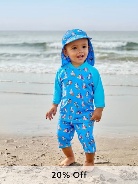 UPF 50 2-Piece Sun Protection Suit in Blue (977605) | £25