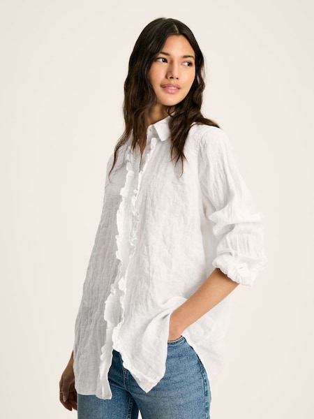Selene White 100% Linen Shirt (986004) | £64.95