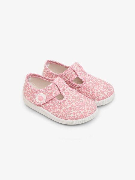 Pink Ditsy Girls' Canvas Summer Shoes (987258) | £10