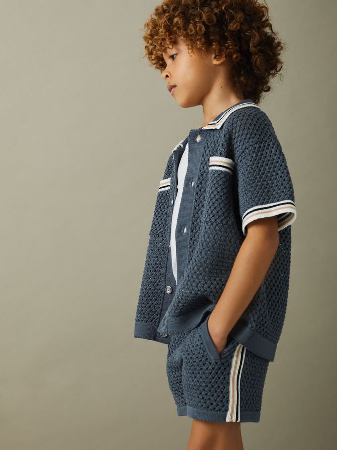 Short Slim Pour Garçon Crewcuts - Bleu Clair, Taille 14, Occasion Très Bon état