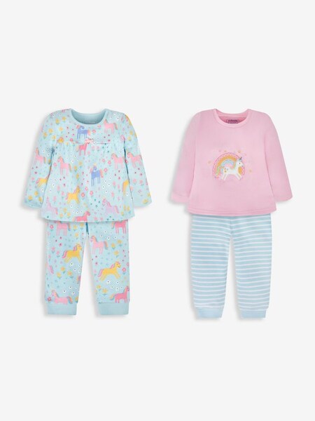 Duck Egg Girls' 2-Pack Unicorn Jersey Pyjamas (996764) | £14