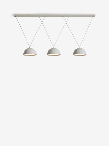 Jasper Conran London White 3 Light Domed Pendant With Diffuser (A03908) | £170