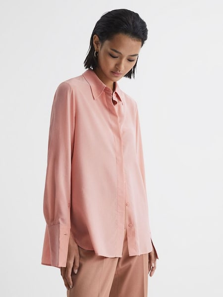Silk Shirt in Pale Pink (A11809) | £55