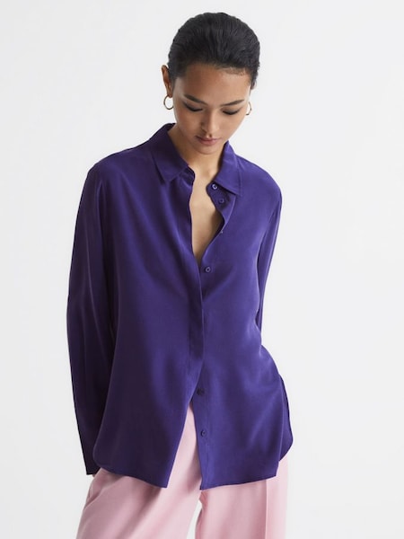 Silk Shirt in Purple (A11819) | £65