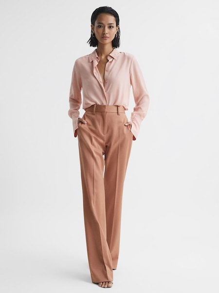Premium Suit Wide Leg Trousers in Rose (A11845) | £110
