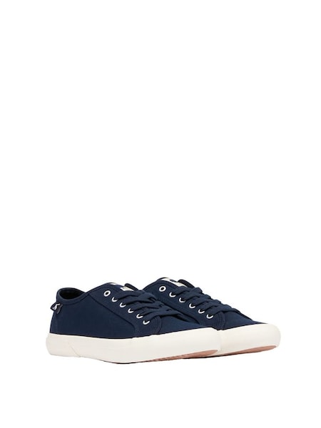 Sustainable Coast Navy Blue Lace-up Trainers (A29868) | £22