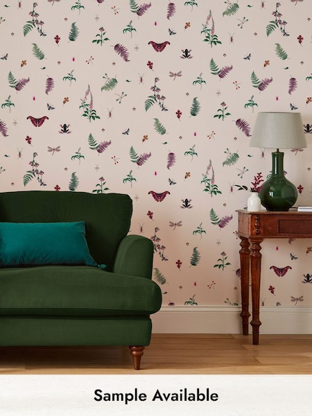 Blush Creme Midnight Beasts Wallpaper Wallpaper (A83670) | £48