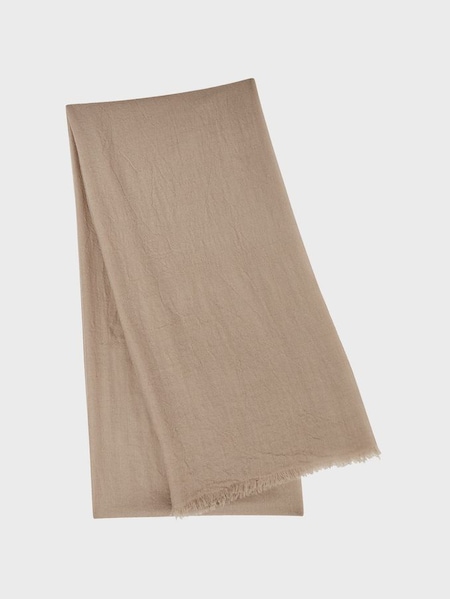 Wool-Cashmere Lightweight Scarf in Biscuit (A91930) | £98