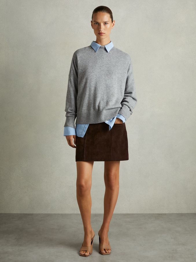 Buy Women s PLAIN FAUX SUEDE Skirts Online Reiss UK