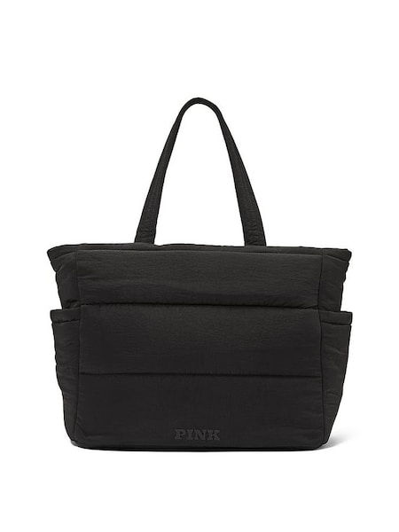 Black Puffer Tote Bag (AC0850) | £45