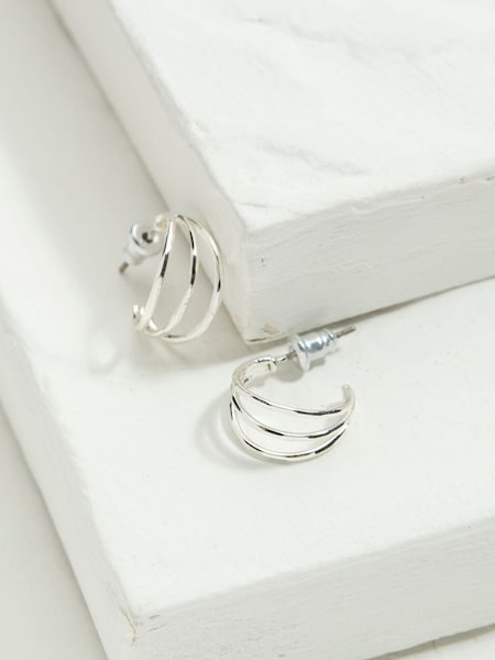 AI003 - Three Layer Silver Earring main image 1