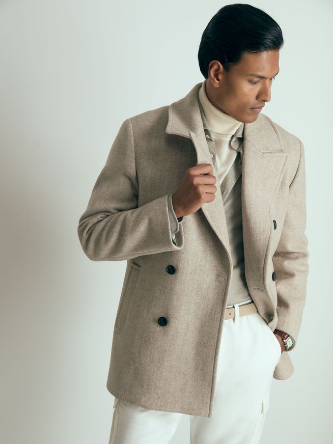 Double breasted coat sale discount