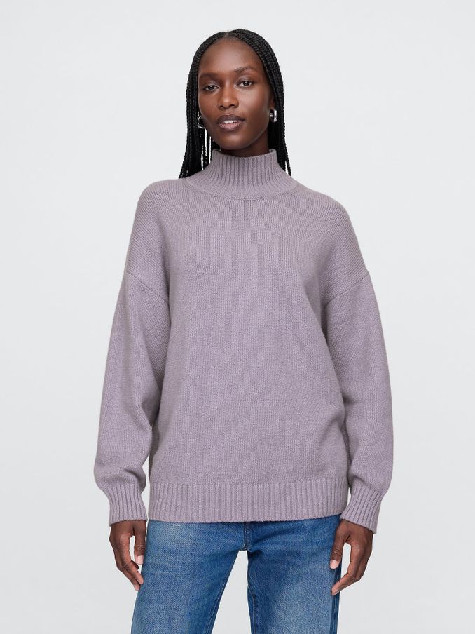 Purple high neck jumper deals