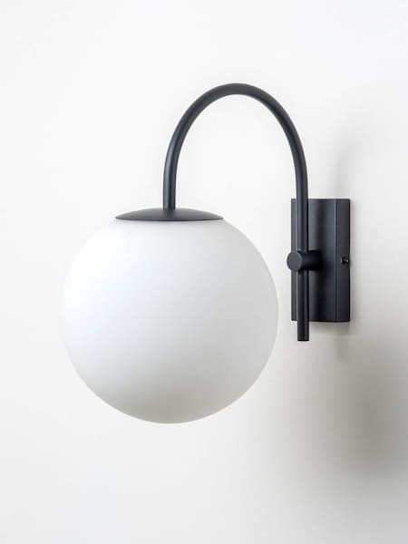 Houseof. Charcoal Grey Hanging Globe Wall Light (B00771) | £169