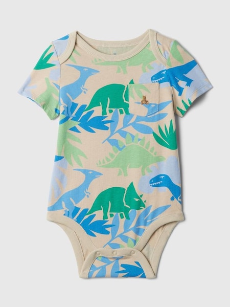 Neutral Cotton Brannan Bear Mix and Match Print Baby Bodysuit (Newborn-24mths) (B04095) | £8