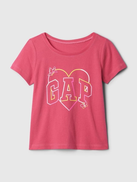 Pink Cotton Logo Graphic Short Sleeve Baby T-Shirt (Newborn-5yrs) (B04576) | £8