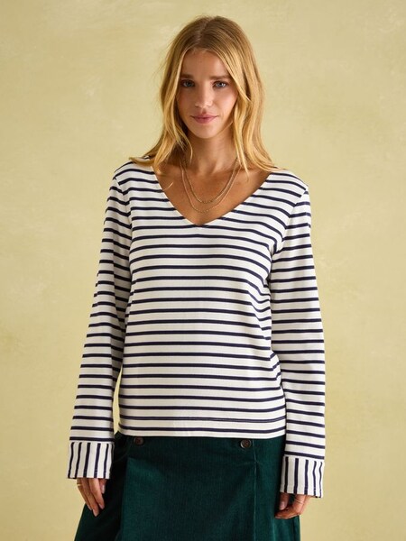 CREAM Sealina Navy Jersey Top
