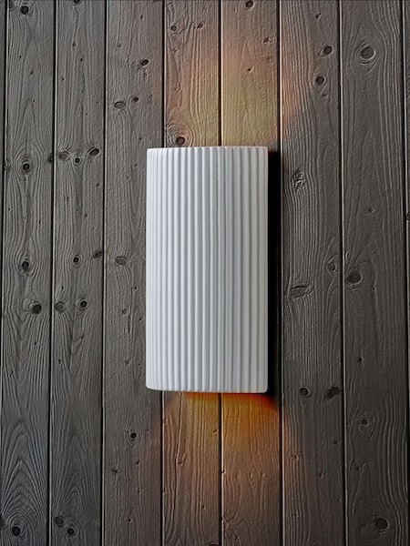 Houseof. White Ceramic Pillar Wall Light (B15101) | £129