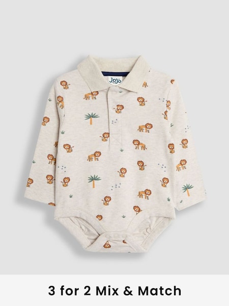 Natural Lion Print Polo Shirt Body (B22354) | £15
