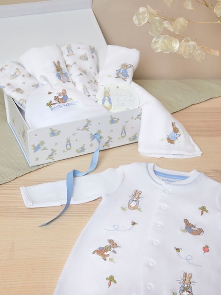 White New Baby Peter Rabbit Gift Set (B22429) | £59