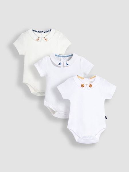 White 3-Pack Embroidered Collar Bodies (B27453) | £28