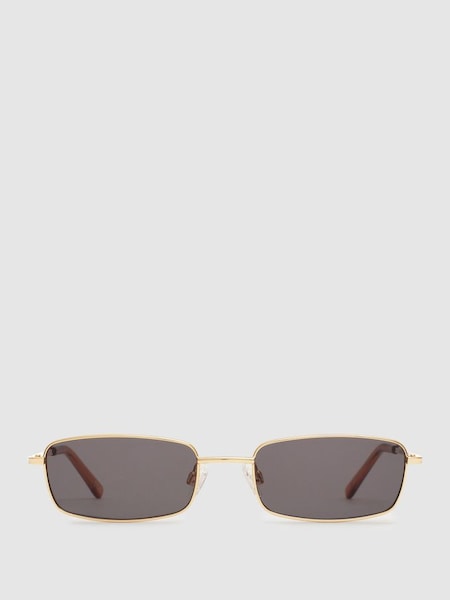 DMY Studios Thin Steel Frame Sunglasses in Grey (B27864) | £175