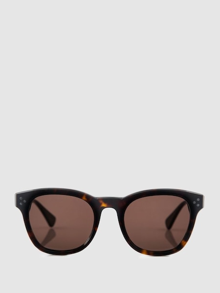 Curry and Paxton Square Sunglasses in Tortoise (B30443) | £209