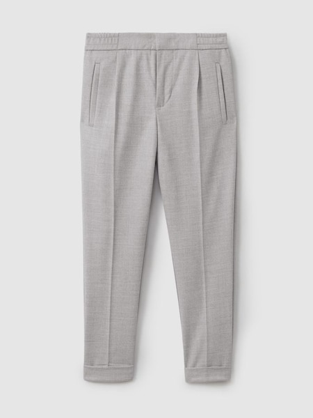 Brighton Grey Melange Relaxed Elasticated Trousers with Turn-Ups (B33451) | £46