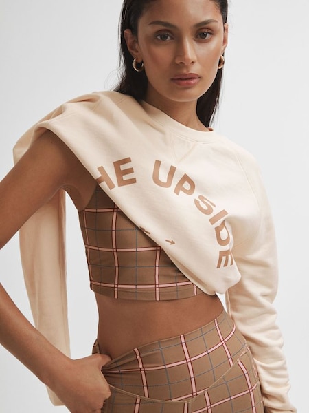 The Upside Relaxed Cotton Crew Neck Jumper in Cream (B33987) | £115
