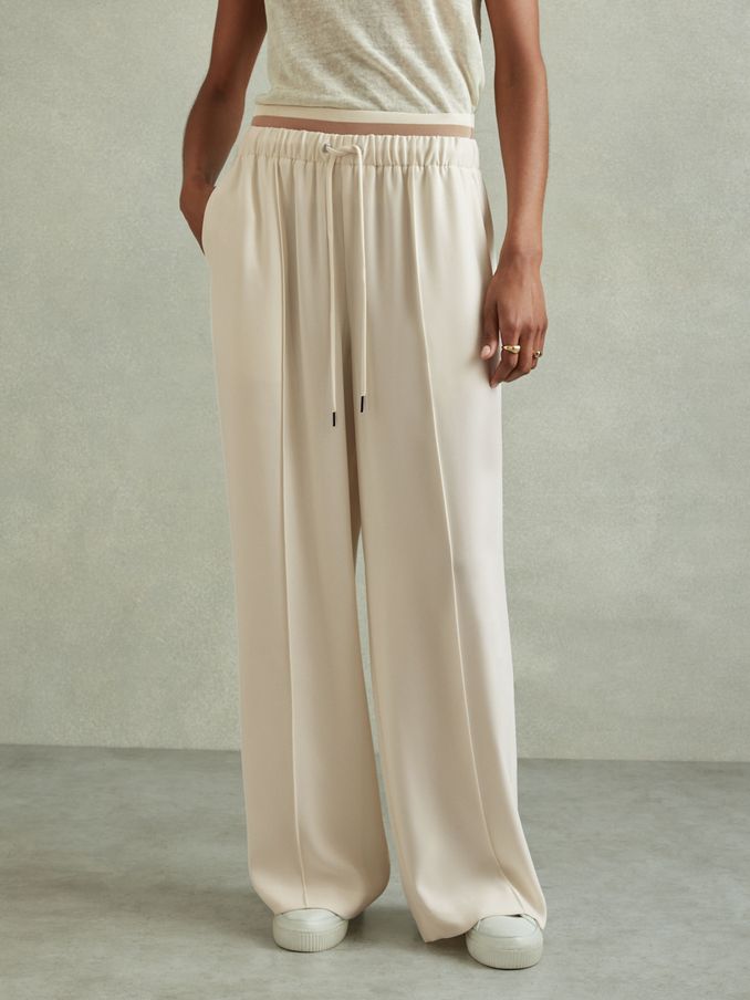 Cream ladies trousers on sale