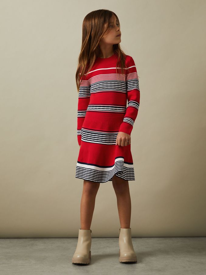 Ladies red jumper dress clearance