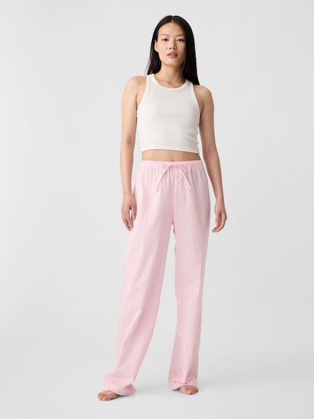 Pink Poplin Pyjama Trousers (B43307) | £30