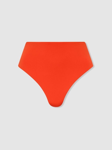 Bondi Born High Rise Bikini Bottoms in Hot Orange (B44100) | £100