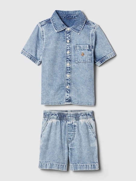 Blue Cotton Brannan Bear Denim Outfit Set (6mths-5yrs) (B45436) | £35
