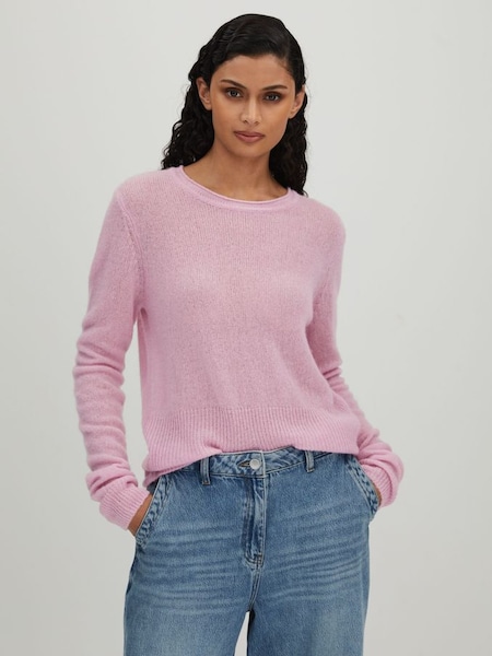 CRUSH Collection Cashmere Crew Neck Jumper in Lilac (B46656) | £180