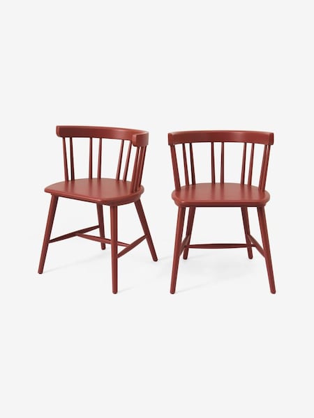 Set of 2 Deauville Dining Chairs in Terracotta (B53647) | £449