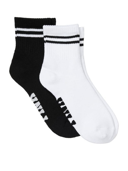 Optic White & Pure Black Quarter Sock Pack (B54724) | £15
