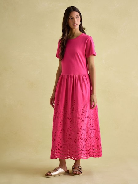 Reid Pink Broderie Dress (B66234) | £59.95