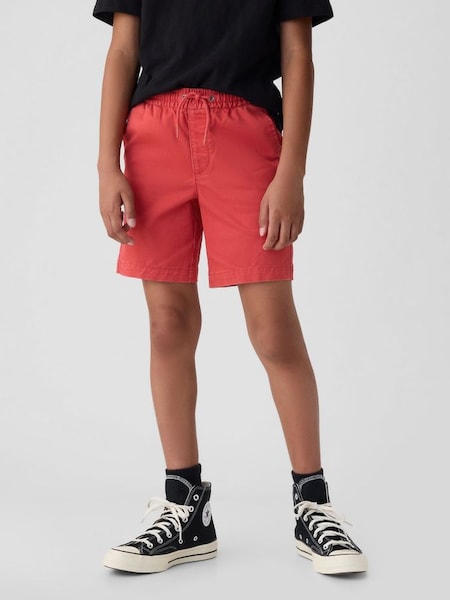 Red Cotton Twill Easy Pull On Short (4-13yrs) (B69447) | £18