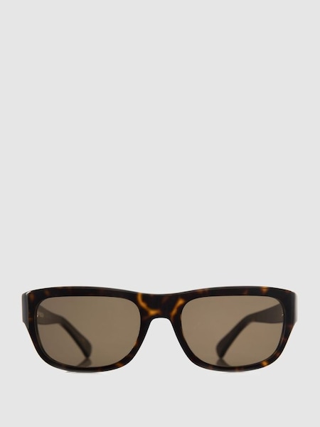 Curry and Paxton Rectangular Sunglasses in Tortoise (B70408) | £249